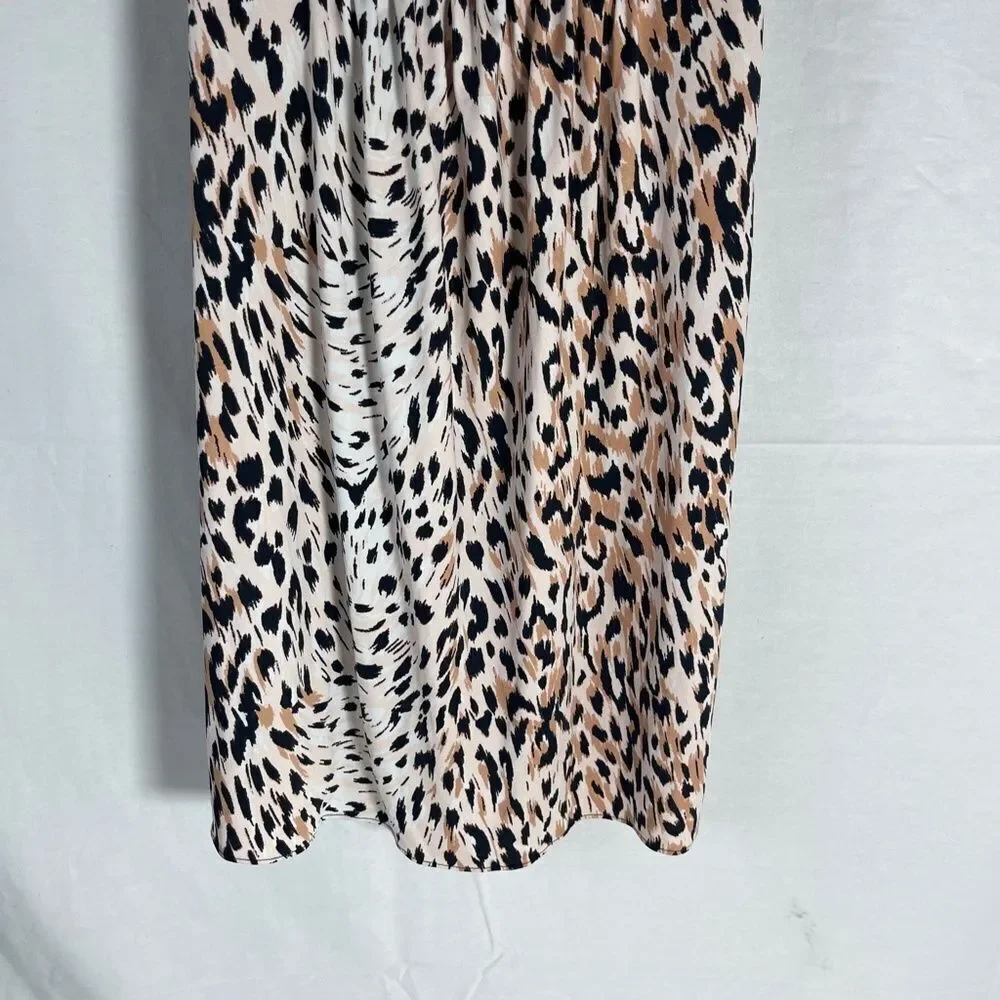 Betsey Johnson Intimates Leopard Print Square Neck Chemise Sz‎ S